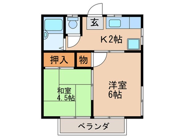 コーポ新富の物件間取画像